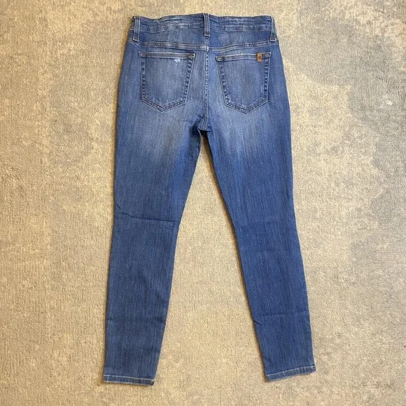 Joe's Jeans Womens 29 Medium Wash Blue Mid Rise Skinny Distressed Stretch Denim - Picture 11 of 13